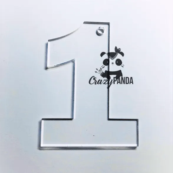 Acrylic Blank Clear Individual Numbers (60-100mm)