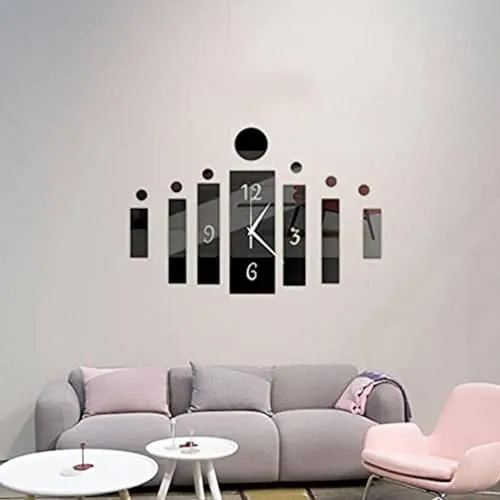 Acrylic Reverse Frameless Creative Wall Clock Design for Living Room, Bedroom Wall, Home and Office