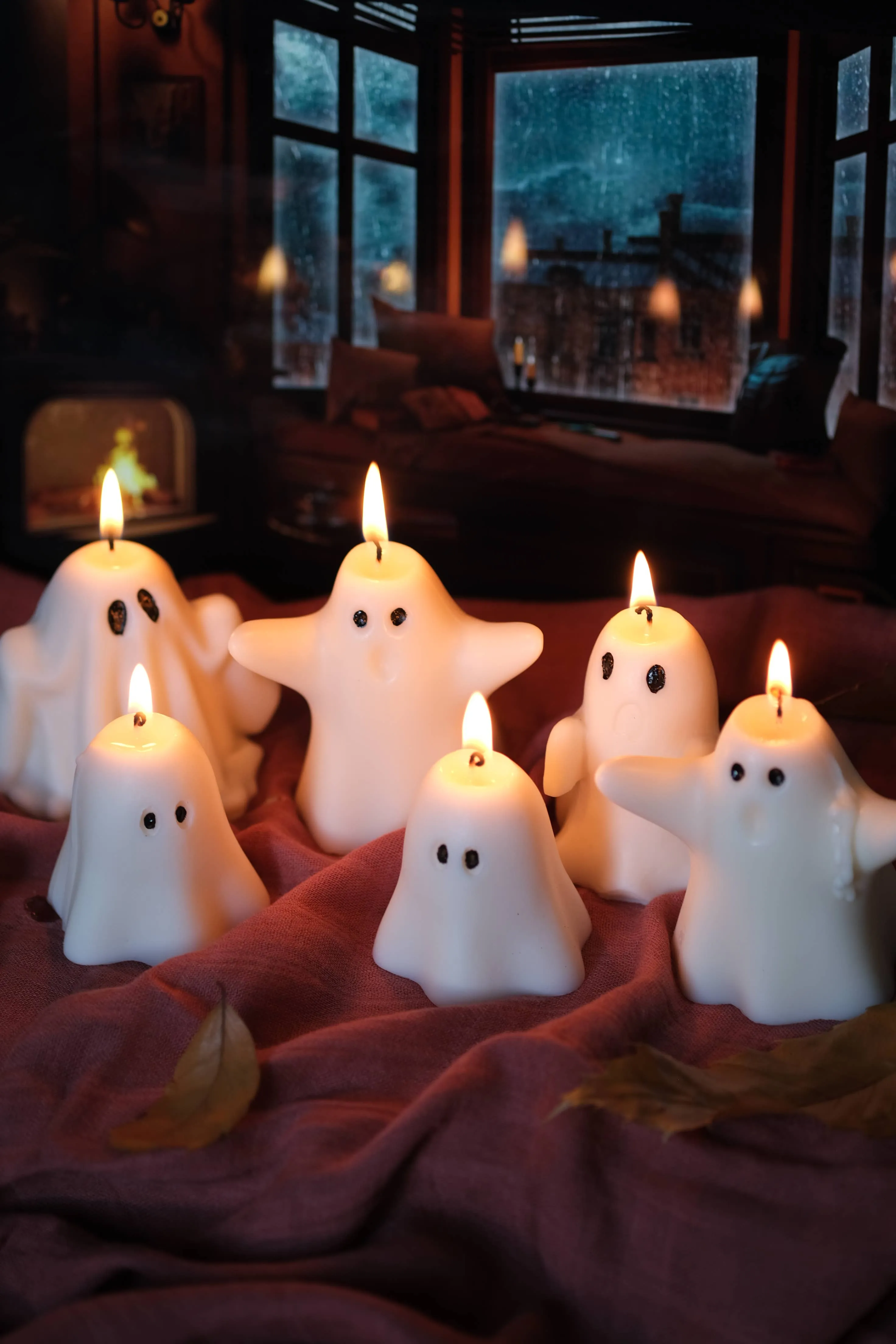 Boo Pink Ghost Candles