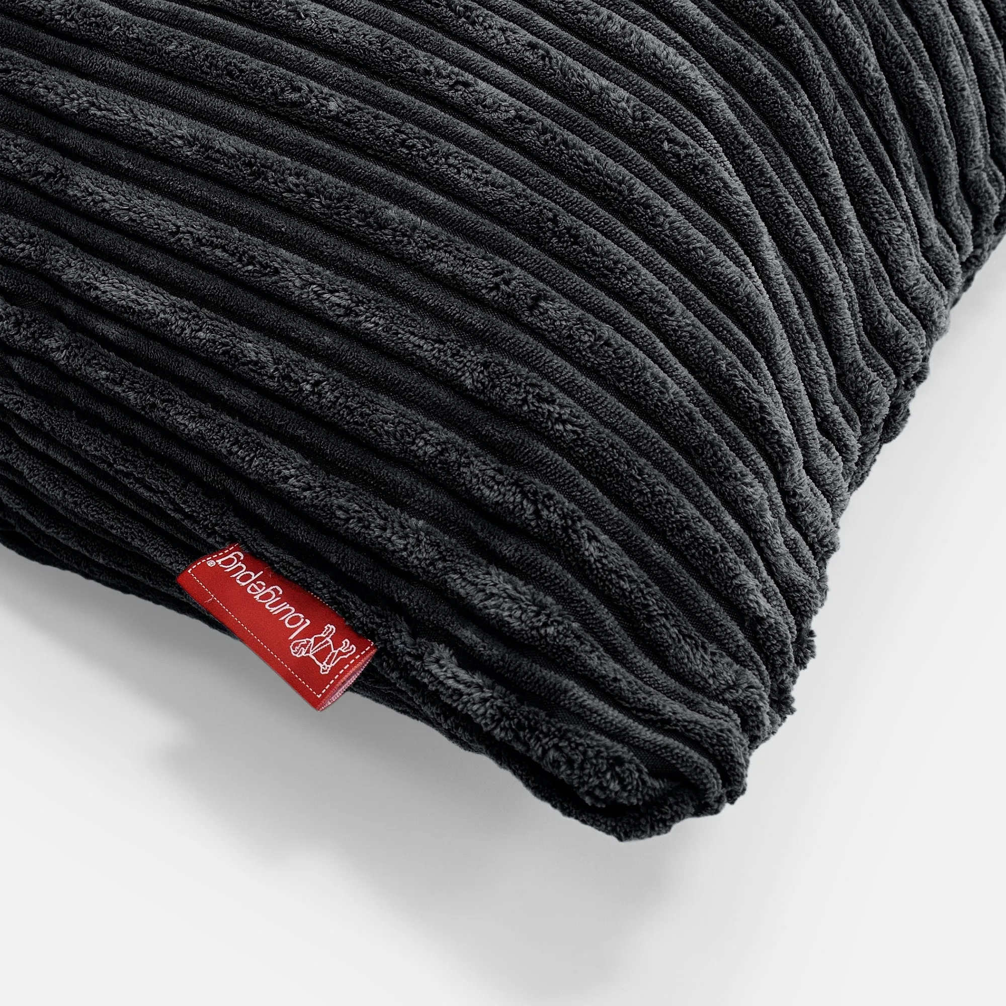 Rectangular Scatter Cushion Cover 35 x 50cm - Cord Black