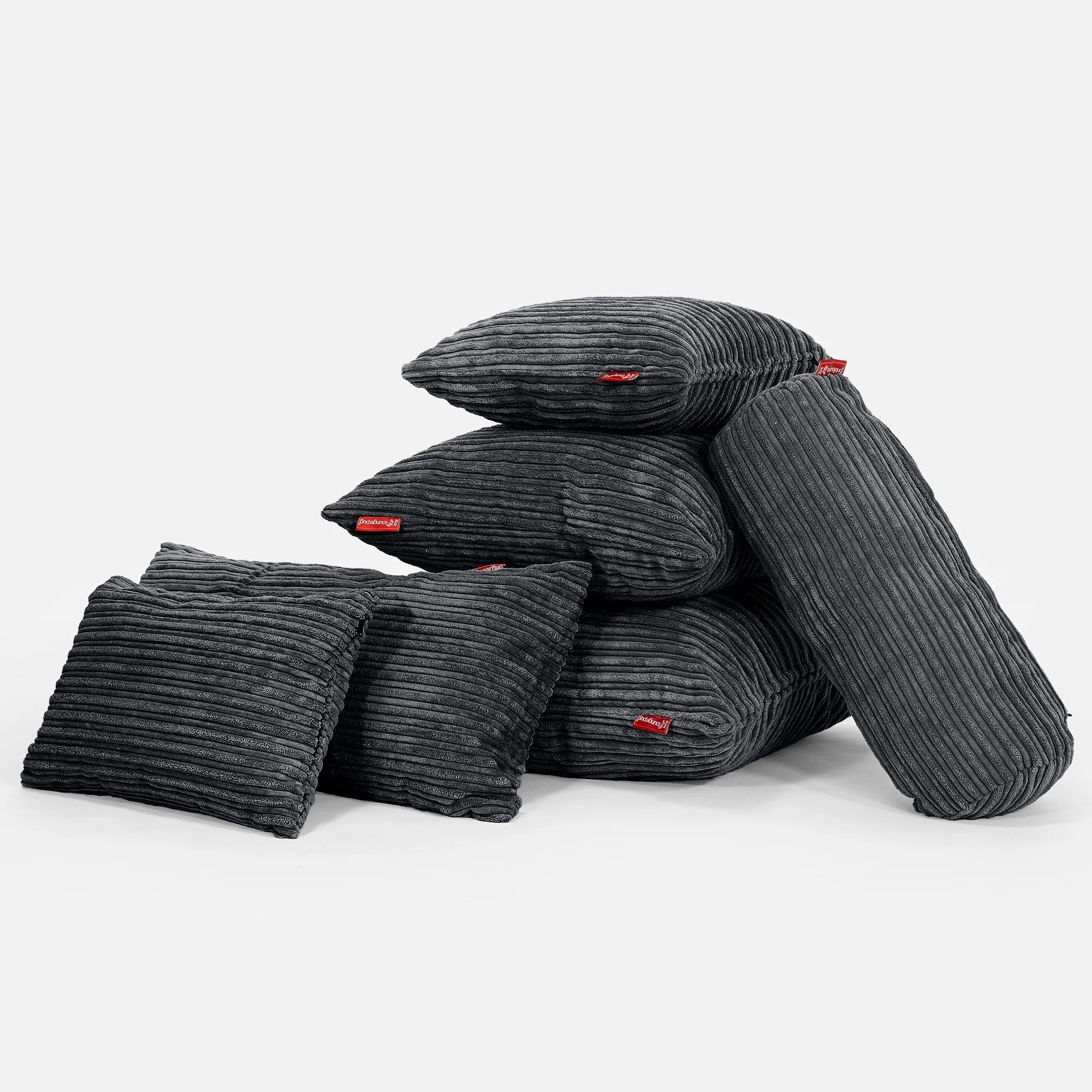 Rectangular Scatter Cushion Cover 35 x 50cm - Cord Black